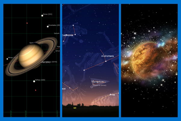 Saturn, Constellations & Earth